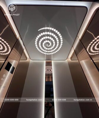 tran cabin thang may mau 3 Thang máy gia đình Hưng Phát