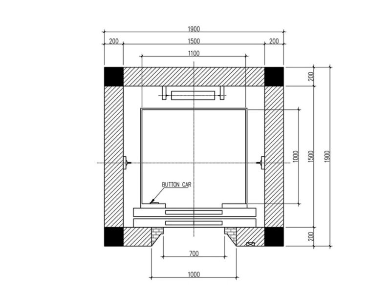 Top 7 bản vẽ thang máy gia đình tiêu chuẩn và cách đọc bản vẽ 4 Bản vẽ kết cấu hố thang máy