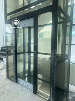 khung thep thang may nha cai tao Thang máy gia đình Hưng Phát