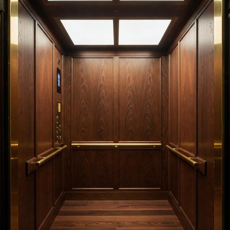 Sàn cabin thang máy chất liệu gỗ