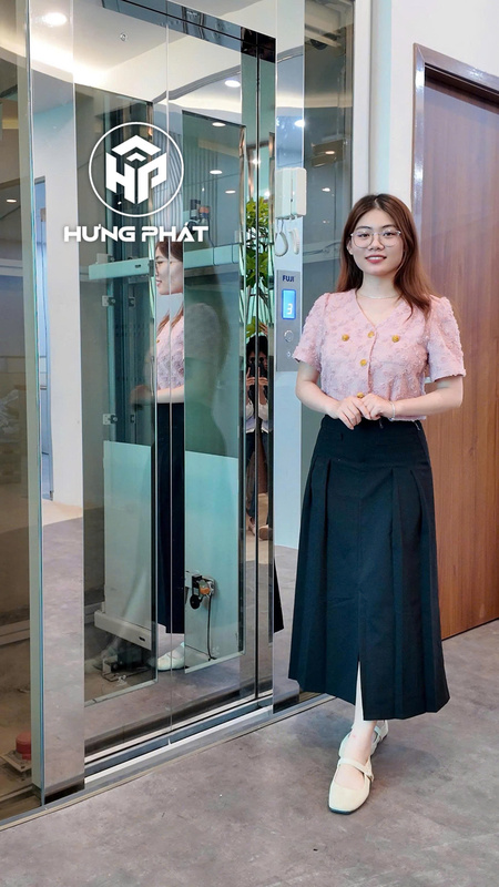Hoàn thiện thang máy kính nhập khẩu Fuji - Cụm CN Minh Khai, Hưng Yên 10 Một góc khác của thang kính nhập khẩu Fuji
