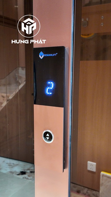 Lắp đặt hoàn thiện thang máy nhập khẩu Gemanlift tại KĐT Hado Charm Villas 3 Nút nhấn gọi tầng thang máy
