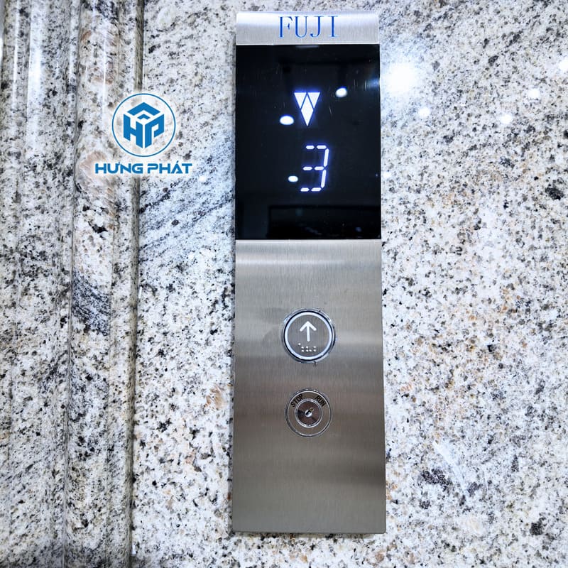 Thang máy nhập khẩu Fuji lắp đặt tại công trình nhà báo Bùi Duy Trinh 2 Bảng gọi tại các cửa tầng